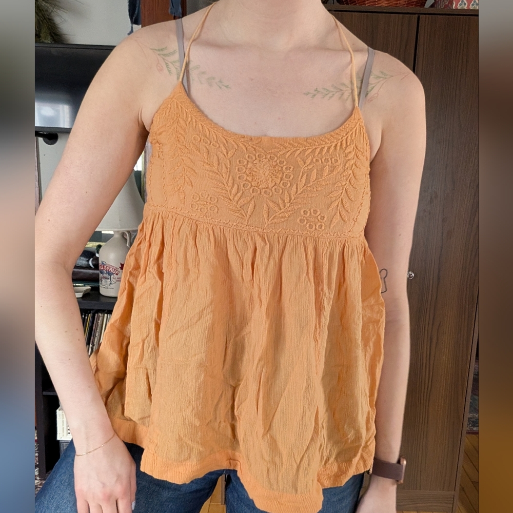 Yellow Free People Tank Top